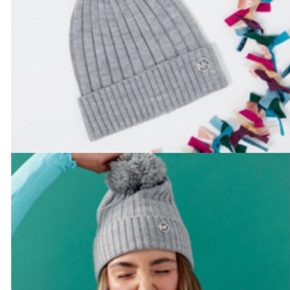 Michael Kors gray beanie with Pom ❄️♦️ - Picture 3 of 8